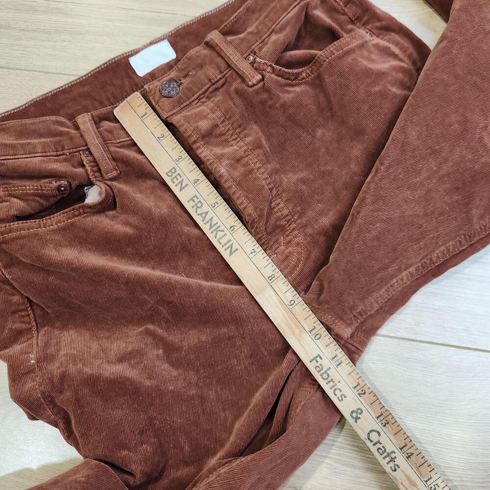 Mother The Tomcat Ankle Corduroy Pants Womens 28 Friar Brown Straight Leg - Picture 7 of 10